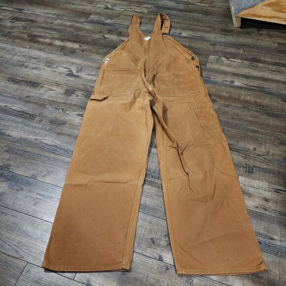 VTG OshKosh B'Gosh Overalls Carpenter Brown Men's Workwear 40x30 2259 - Picture 7 of 11